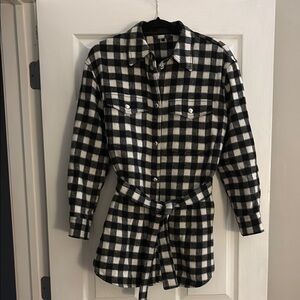& Other Stories Plaid Black and White Women's Jacket
